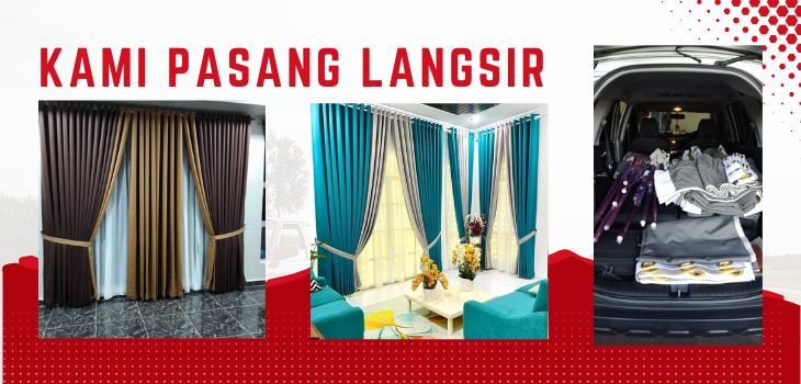 Langsir Cantik Siap Ukur & Pasang